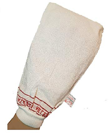 Kelebek Türkisches Hammam-Handschuh, Weiß, Peelinghandschuh