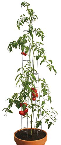 bellissa Tour à tomates - 90400 - Tuteur pour tomates et concombres - Support pour planter des légumes - Diamètre 13 cm, hauteur 120 cm - Lot de 6