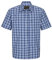 WALKER AND HAWKES - Men's Checkered Blue and Red 100% Cotton Short Sleeve Canterbury Country Shirt with Pocket Classic-Fit - Navy - 2X-Large (46'')