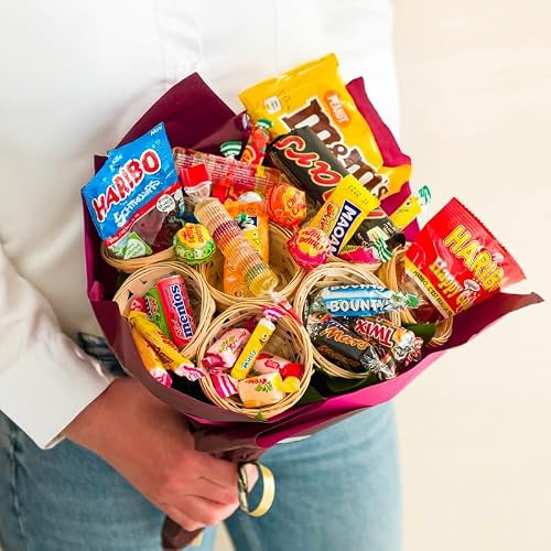 CHOCOLATS LOUIS - Bouquet de bonbons - Bouquet Taille Grand 590g - Fabrication Française Artisanale de Qualité - Assortiment de Bonbons à Offrir