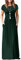 DEARCASE Damen Maxikleid - Soft Casual Kurzarm Langes Kleid, Langärmeliges Mit Blumenmuster Und Taschen, Dunkelgrün XL