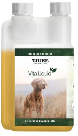 TJURE Immun Boost Liquid für Hunde | 500 ml | Pflanzliche Unterstützung für EIN Starkes Immunsystem & mehr Vitalität | Mit Ginseng, Blütenpollen & Sonnenhut | Ergänzungsmittel für Hunde