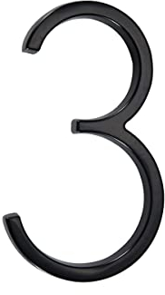 Numero civico galleggianti altezza 6in (15,5cm) numero civici neri numeri porta segno grandi numeri di porta, segni casa numero civico esterno(3)