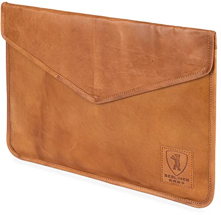 Berliner Bags Custodia vintage in pelle per computer portatile da 15,6 pollici, colore: marrone