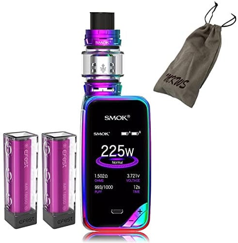 Elektronische Zigarette, Authentic Smok 225W X Priv Kit,Vapes Starter Kit mit TFV12 Prince Kerne und Batteries,Ohne Nikotin, Ohne Flüssigkeit (Prisma Regenbogen)
