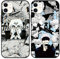 Eouine 2 Stück Handyhülle für Apple iPhone 11 Hülle 6.1'' Anime Jungs Hülle Gojo Satoru Itadori Yuji mit Manga Muster Matt Schwarz Schutzhülle Stoßfest TPU Silikon Case für iPhone11, 2