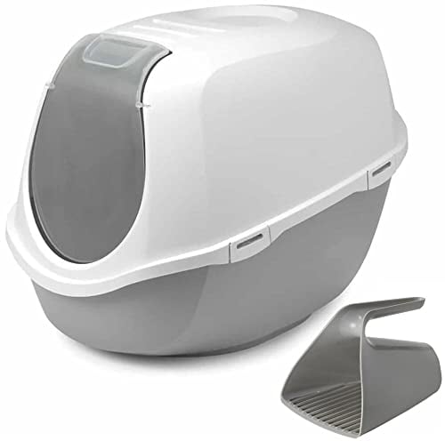 Katzentoilette Mega Smart Weiss-grau + Schaufel