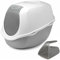 Katzentoilette Mega Smart Weiss-grau + Schaufel