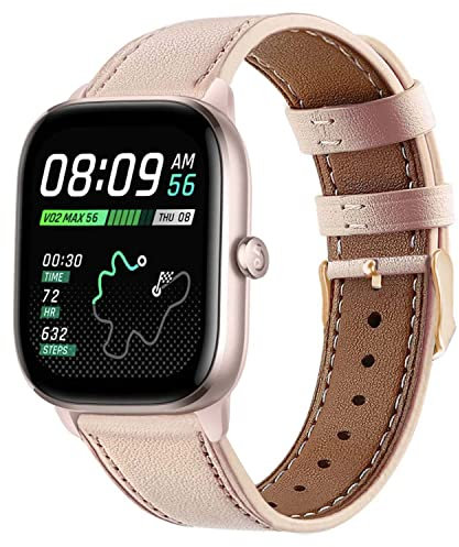 Cinturino Compatibile con Amazfit GTS 3/GTS 2/GTS 2e/GTS 2 Mini/GTR 42mm Cinturino Pelle Cinturini di Ricambio per Amazfit Bip/BIip S Lite/Bip U, 20mm Banda per Donna (Rosa-2)