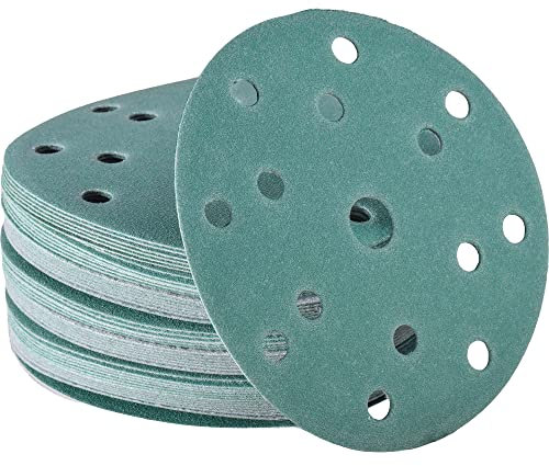 Nass & trocken Schleifscheiben 150mm Klett 15 Löchern K150 Set 50 Stk | Nass Schleifpapier für Auto- & Karosseriereparaturen von Wabrasive | passend zu Exzenterschleifer 150mm klett