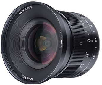 7Artisans 12 mm F2.8Ⅱ Ultra-Weitwinkel-Kameraobjektiv Manueller Fokus Prime Objektiv für MFT M43 Mount spiegellose Kameras
