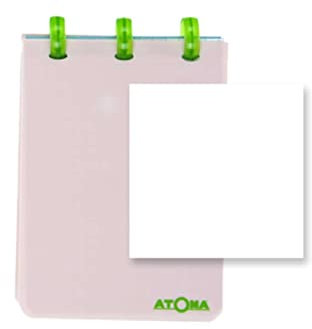 ATOMA Notizbuchsystem - Smooth - A7 - rosa - blanco