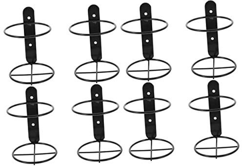 UPKOCH 8 PièCes Porte-Bouteilles Mural en MéTal, PréSentoir à Vin Suspendu, Casier à Bouteilles De Vin, Support Mural pour Bouteilles, 13.5 * 19 * 9.5 Cm, Noir