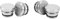 Aramox Zigarettenanzünder-Staubkappe, 4 Stück Zigarettenanzünder-Steckdosenkappe Aluminiumlegierung Steckdose Staubschutz für Fahrzeuge mit 12-V-Zubehörstecker (Silber)
