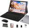 2025 Newest Tablet 10 Pulgadas Android 13 Tablets, 12GB RAM+128GB ROM/TF 1TB, 5G WiFi, 8-Core 2.0 GHz | Tapa Metálica | GMS Certificado | BT 5.0 | Widgets | Tablet con Funda, Teclado y Ratón - Gris