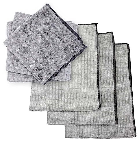 Pastaclean® Geschirrtücher Set (Grau) EXTREM saugstarke Geschirrhandtücher, Premium Küchentücher, 3X Maxi Geschirrtücher, 2X Geschirrtücher/Allrounder, 1x Flauschtuch/Spültuch
