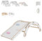 Gymnastik-Sprossenwand für Kinder (210 cm) | Wandmontierte Trainingsleiter | Strickleiter für Kinder | Holz-Spielplatz für Zuhause | Turnringe | 100% Öko | Hergestellt in der EU