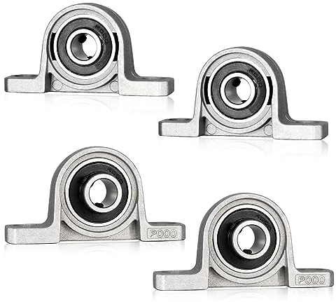 4 Stück Stehlager 10mm Innendurchmesser, Lagerbock mit Kugellager, Gehäuselager, Lager Gehäuse