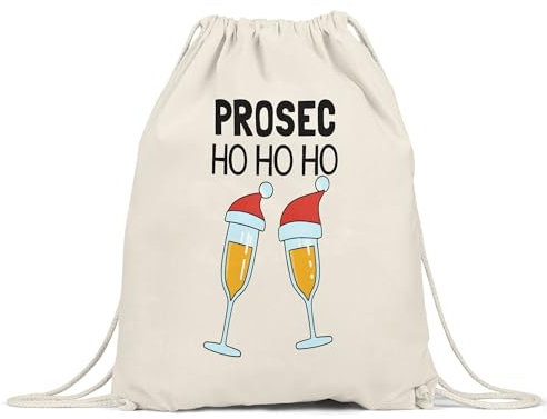 Hey!Print Prosec Ho Ho Ho Turnbeutel Weihnachten Witzig Lustig Nikolaus X-Mas