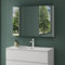 Mai & Mai Armoire Suspendue de Salle de Bain avec Miroir Armoire de Toilette Meuble Murale Miroir avec 3 Portes 100x15x70 cm Blanc Mat SpiegelSR-02