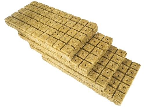 HFS (R 1/2.54cm Rockwool Starter Plugs for Hydroponics, Rockwool Grow Cubes, 4 Sheets, 200 Plugs Total