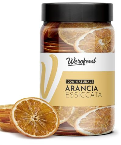 ITALIA SPEZIE - Arancia essiccata a fette al naturale, senza zucchero, senza additivi, 100 g - slices di arance Italiane disidratate per cocktail, infusi, tè, decorazioni