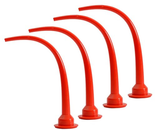 30 cm Silikon-Kegel-Düsen, 4 Stück Kunststoffkegel-Düsen, rote Dichtdüsenspitze, Kartuschenapplikator, Kartuschenpistole, Verlängerungsspitzen, Dichtdüsen Applikator für Wurstkartuschenpistole (C)