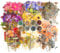 320 Transparente Scrapbooking Aufkleber Sticker Blumen Aufkleber Selbstklebend Sticker PET Wasserfest Flower Stickers vintage Blumenaufkleber für Scrapbook Fotoalbum Laptops Handwerk (8 Stile)