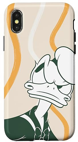 Hülle für iPhone X/XS Disney Donald Duck Retro Vintage Glare & Lines Muster