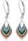 PROESS Türkis Ohrringe 925 Sterling Silber Tigerauge Stein Dangle Ohrringe Malachit Tropfenohrringe Schmuck Muttertags Geschenke für Damen Frauen Mädchen Mama