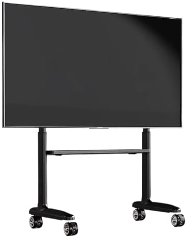TV-Ständer, TV-Halterung, mobiler TV-Wagen für 40-86 Zoll LCD-LED-Bildschirmfernseher bis 176 Pfund, höhenverstellbarer rollender Bodenständer mit Rädern, TV-Halterung für Wohnzimmer und Schlafzimmer