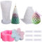 Ezydka Lot de 3 moules à bougies de Noël en silicone pour la fabrication de bougies en forme de sapin de Noël