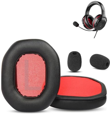 Cage Ohrpolster Ersatz Kompatibel mit Teufel Cage Gaming Headset (Proteinleder & Memory-Schaum)