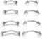 Vokmon 8PCS Body Piercing Jewellery, Eyebrow Piercing, Curved Barbell Piercing Eyebrow Belly Lip Jewellery, 16G Silver Septum Ring, 6MM/8MM/10MM/12MM