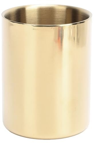 lvifloae Goldener Stifthalter, runder Edelstahl-Schreibtisch-Briefpapier-Organizer, Make-up-Pinsel-Aufbewahrung, goldener Zahnbürstenhalter