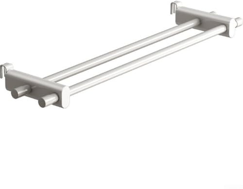 Oniissy Radiator Towel Holder, Anti Slip Scratch ABS+Carbon Steel Over Door Towel Rack Towel Rail Hanging, Compact Storage Holder for 0.32m Heating Radiator, 50cm Cloth Hanger