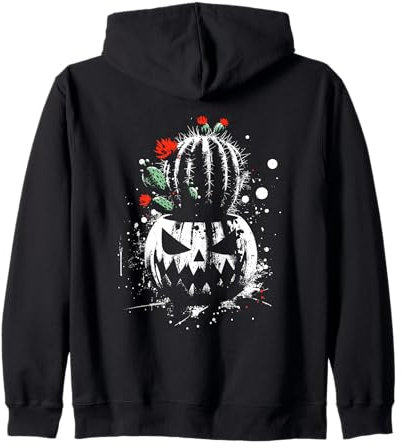 Jack O' Lantern Cactus - Calabaza espeluznante amante de Halloween Sudadera con Capucha