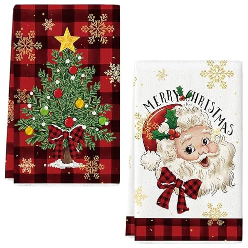 PPGGOPP Paño de cocina de Navidad Limpiaparabrisas, Decoración de Navidad
