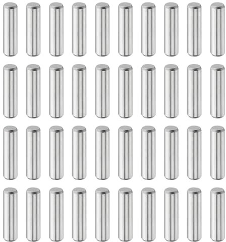 QUARKZMAN 40 Pcs Goujons Cylindriques 4 mm x 15 mm, Goujons Cylindriques Acier Inoxydable 316L Éléments Fixation Étagère Goujons Métalliques Étagère Ton Argenté