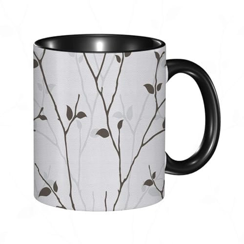reyawdf Tasse Originale avec Illustration Personnalisée,Branches dans les arbres d'automne Stem Twig D,Mug Humour pour Collègue, Cadeau Unique pour Noël, Anniversaire, Retraite, Amis et Famille,330ml