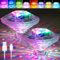 KUWUNG 2 Pièces Lumiere Piscine Flottant, 8 Modes Rechargeable Led Lampe Piscine, Etanche Changement de Couleur Boule Lumineuse Piscine, Éclairage de Piscine pour Enfants, Piscine, Etang, Fête