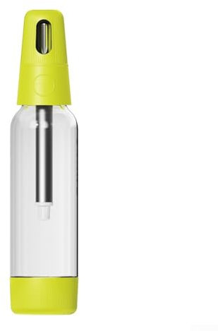 Tragbarer Seifenblasenwasserbereiter, 1000 ml Limonaden, Sprudelwassermaschine, Ein-Knopf-Bedienung, Doppeldeckel-Design, für Zuhause, Bar, Küche, kohlensäurehaltige Getränke (grün)