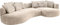 DELIFE Sofa Edina Cord Beige 330x170 cm