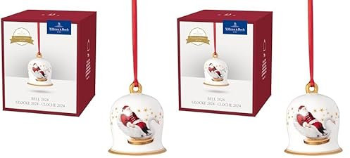 Villeroy & Boch – Annual Christmas Edition Jahres-Glocke 2024 Bunt, Glocke Weihnachten, Baumschmuck, Deko Weihnachten, Weihnachtsdekorationen, Sammlerstück, Premium Porcelain, Kunststoff