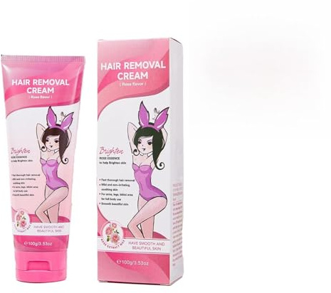 Haarentfernungscreme Enthaarungscreme- 100g - für Körper, Arme & Beine Achseln- Enthaarungscreme für sensible Haut - Minimum an Inhaltsstoffen & angenehmer Duft (1 Stück)