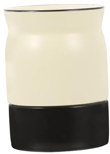 Cabilock Soporte Para Utensilios De Cerámica Negro y Blanco Bucket Organizador De Cubiertos y Palillos Para Cocina Diseño Escandinavo Compacto y Funcional Para Menaje De Cocina Diaria