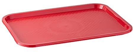 APS Fast Food-Tablett, bruchsicheres und spülmaschinenfestes Serviertablett, Made in Germany, 53 x 32,5 cm, Höhe 2 cm (GN 1/1), rot