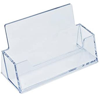 sararui Visitenkartenetui Visitenkarteninhaber Schreibtisch Klarer Schreibtischregalschachtel Lagerung-Display-Stand-Acryl-Kunststoff-transparenter Desktop-Visitenkartenhalter Visitenkartenhalter