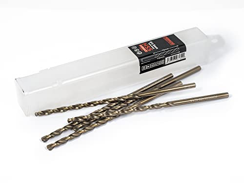 Ferrcan Brocas para metal HSS DIN340 M35 cobalto de talla larga (pack de 5 unidades por medida) (4mm)