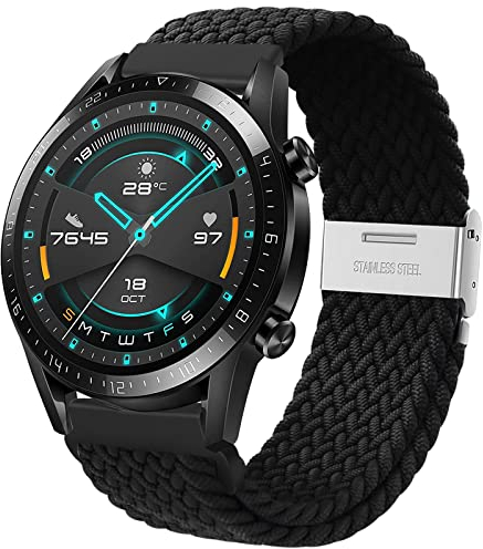 Cinturino per Amazfit GTR 3, 22mm Cinturino Intrecciato Elastico Sportivo Regolabile per Amazfit Balance/Amazfit GTR 3 Pro/GTR 2/GTR 2e/GTR 4/GTR 47 mm/Amazfit Stratos/Stratos 2/Stratos 3/Amazfit Pace